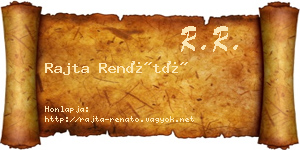 Rajta Renátó névjegykártya